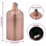 vidaXL Douilles de lampe 2 Pièces bronze rouge E27