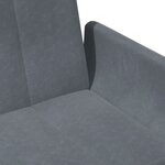vidaXL Canapé-lit à 2 places avec repose-pied gris foncé velours