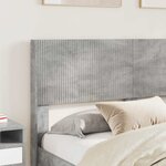 vidaXL Cadre de lit avec rangement et tête de lit Gris béton
