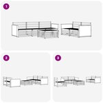 vidaXL Ensemble de canapés d'extérieur 6 pc Naturel