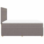 vidaXL Sommier à lattes de lit avec matelas Taupe 140x200 cm Tissu