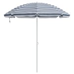 vidaXL Parasol de plage Bleu 263 x 263 x 272 cm Polyester et métal