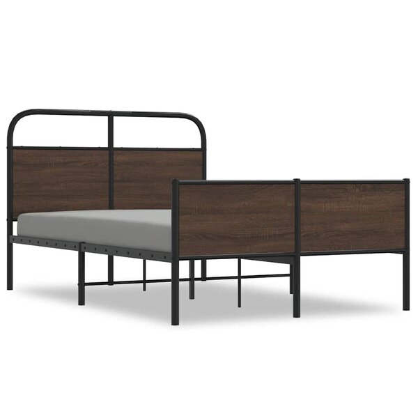 vidaXL Cadre de lit sans matelas 140x190 cm chêne marron