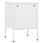 vidaXL Tables de chevet 2 Pièces Blanc 35x35x51 cm Acier