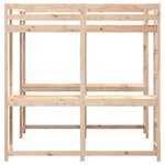 vidaXL Lit superposé et bureau et échelle 140x200cm bois de pin massif