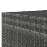 vidaXL Salon de jardin 7 Pièces avec coussins Gris Résine tressée