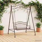 vidaXL Cadre de balançoire Marron ancien 113 x 121 5 x 168 cm Acier