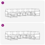 vidaXL Ensemble de canapés d'extérieur 7 pc Naturel et Crème