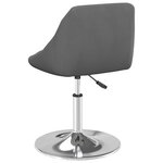 vidaXL Chaises pivotantes à manger lot de 2 Gris foncé Velours