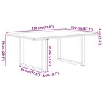 vidaXL Table à manger marron clair bois de chêne massif rectangulaire