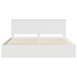 vidaXL Cadre de lit Blanc 200 x 200 cm Bois de pin massif