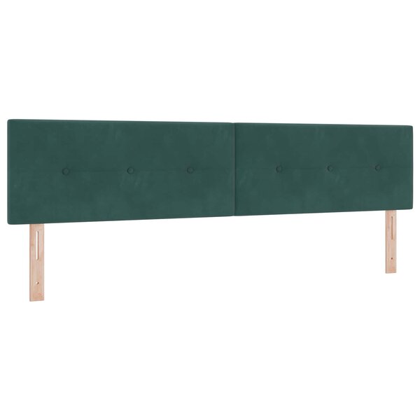 vidaXL Tête de lit LED avec bandes LED Vert 200 cm Velours