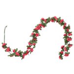 vidaXL Guirlandes de fleurs de Noël 6 Pièces rouge rosé 250 cm