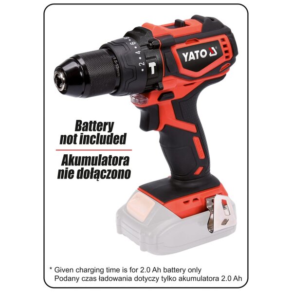 Yato perceuse à percussion sans balais sans batterie 18v 42nm