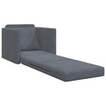 vidaXL Canapé-lit avec coussin Gris foncé 74 x 77 x 81 cm Velours