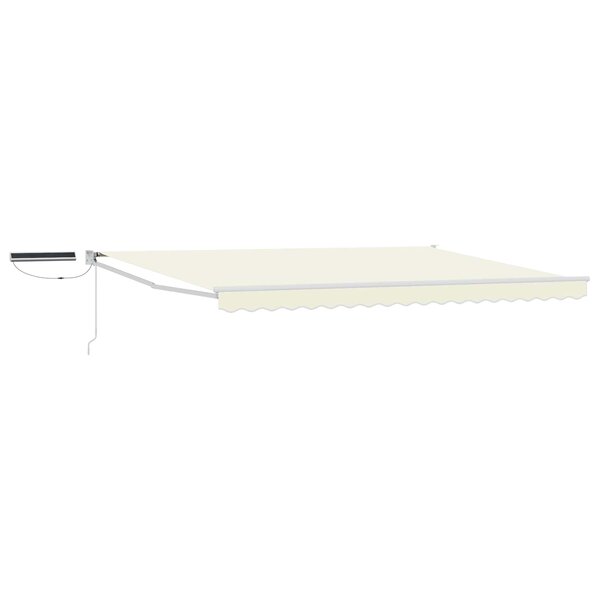 vidaXL Auvent rétractable électrique Crème et Blanc 5 x 3 m