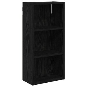 vidaXL Armoire murale de salle de bain Chêne Noir 30 x 16 x 62 5 cm