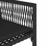 vidaXL Chaises de jardin lot de 4 avec coussins noir résine tressée