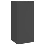 vidaXL Supports pour plantes 2 Pièces Noir 24 x 24 x 55 cm Acier