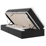 vidaXL Lit avec rangement et matelas Noir 90 x 190 cm Simili cuir
