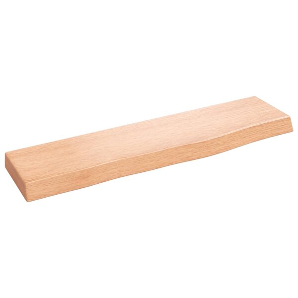 vidaXL Étagère murale marron clair 40x10x2 cm bois chêne massif traité