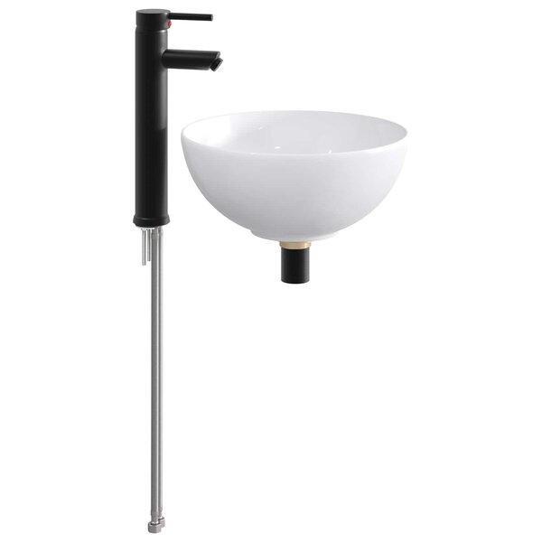 vidaXL Lavabo de salle de bains Noir Mat 32 x 32 x 13 cm métal