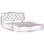 vidaXL Cadre de lit sans matelas gris clair 140x200 cm tissu