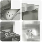 vidaXL Boîte de dépôt de colis avec porte Chrome 44 x 22 x 82 cm Acier