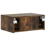 vidaXL Cabinet de chevet mural Chêne fumé 49 x 34 5 x 20 cm