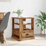 vidaXL Cabinet de chevet Bois ancien 50 x 50 x 60 cm Bois d'ingénierie