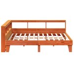 vidaXL Lit bibliothèque sans matelas cire marron 180x200 cm pin massif