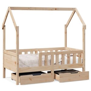 vidaXL Cadre de lit enfant avec tiroirs sans matelas 70x140 cm bois