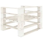 vidaXL Fauteuil palette de jardin Bois Blanc