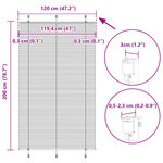 vidaXL Store plissé gris clair 120x200cm largeur du tissu 119 4cm