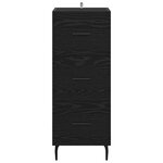 vidaXL Buffet Chêne noir 34 x 34 5 x 90 cm Bois d'ingénierie