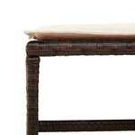 vidaXL Ensemble à manger de jardin avec coussins 15 Pièces marron rotin
