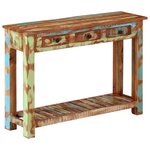 vidaXL Table console 110x30x76 cm Bois massif de récupération