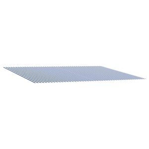 vidaXL Toile de rechange pour auvent Bleu et Blanc 250 x 200 cm