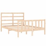 vidaXL Cadre de lit avec tête de lit 120x200 cm bois massif