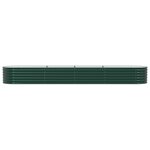 Bac de jardin surélevé vidaXL Vert 400x80x44 cm en acier galvanisé