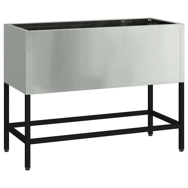 vidaXL Bac de jardin surélevé Argent 60 x 26 x 45 cm Acier galvanisé