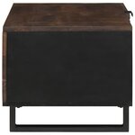 vidaXL Table basse Marron et Noir 80 x 50 x 40 cm