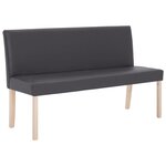 vidaXL Banc 139 5 cm Gris Similicuir