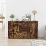 vidaXL Buffet Chêne fumé 120 x 36 x 69 cm Bois d'ingénierie