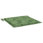 vidaXL Coussins de chaise lot de 2 motif de feuilles 50x50x4 cm tissu