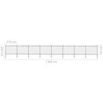 vidaXL Clôture de jardin avec dessus en lance Acier 13 6 x 1 5 m Noir