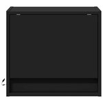 vidaXL Table de chevet murale avec lumières LED noir