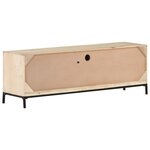 vidaXL Meuble TV 120x30x40 cm Bois de manguier et canne naturelle