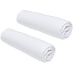 2 draps housses - 90 x 190 cm -Craie