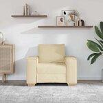 vidaXL Canapé-chaise Crème 60 cm Tissu